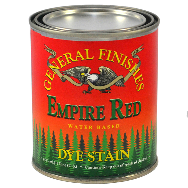 General Finishes 1 Pt Empire Red Dye Stain Water-Based Wood Stain DPR